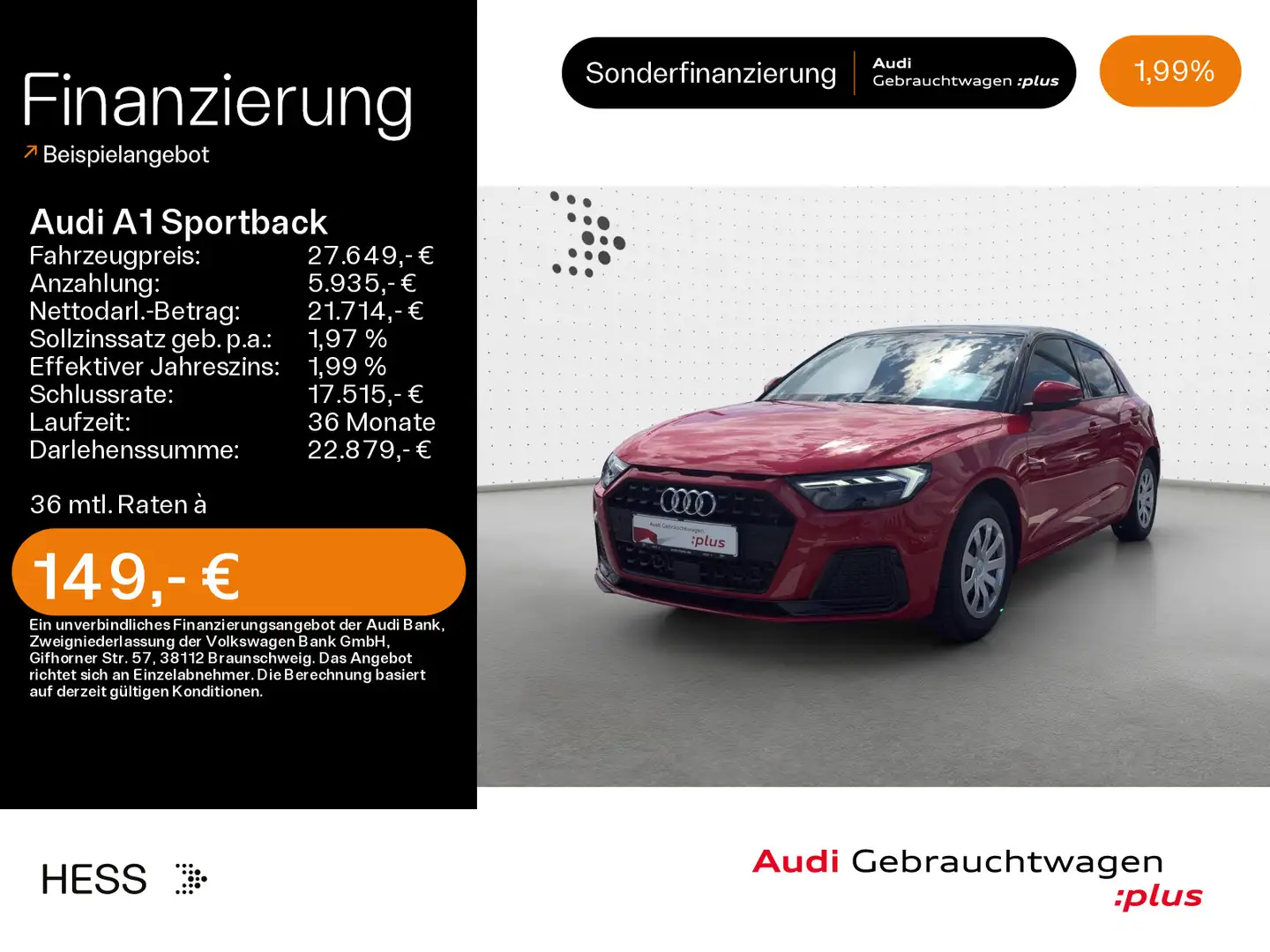 Audi A1 35 TFSI advanced*NAVI-PLUS*LED*OPTI Rot - 1