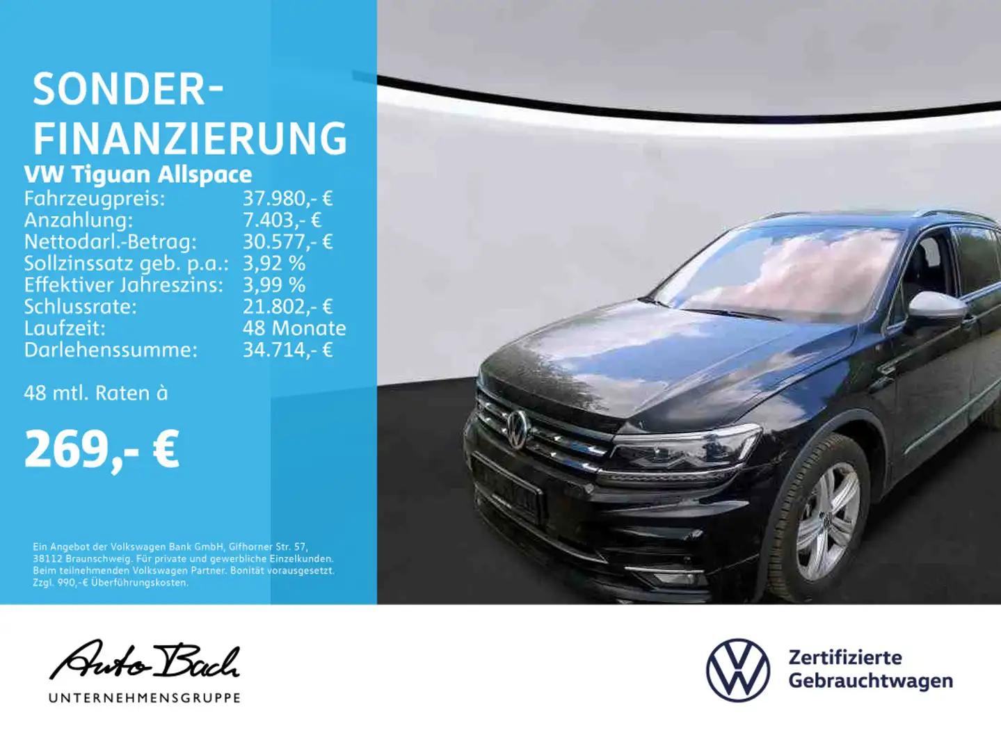 Volkswagen Tiguan Allspace 2.0 TDI "R-Line" 4M DSG Navi LED Schwarz - 1