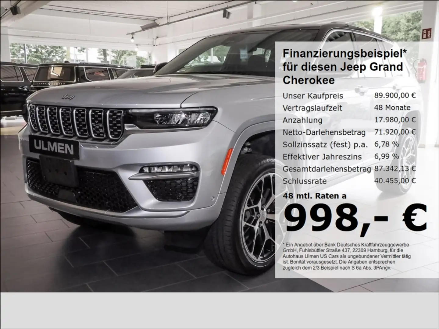 Jeep Grand Cherokee 5.7 V8 Summit Reserve Luftfahrwerk Night-Vision Vo Argento - 1