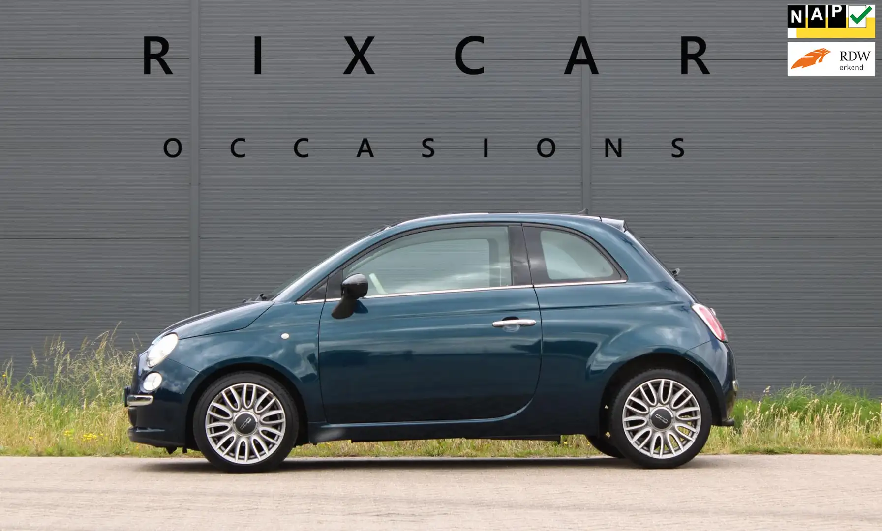Fiat 500 TwinAir 80 Turbo Cult Automaat Xenon Leder Pano Blauw - 1
