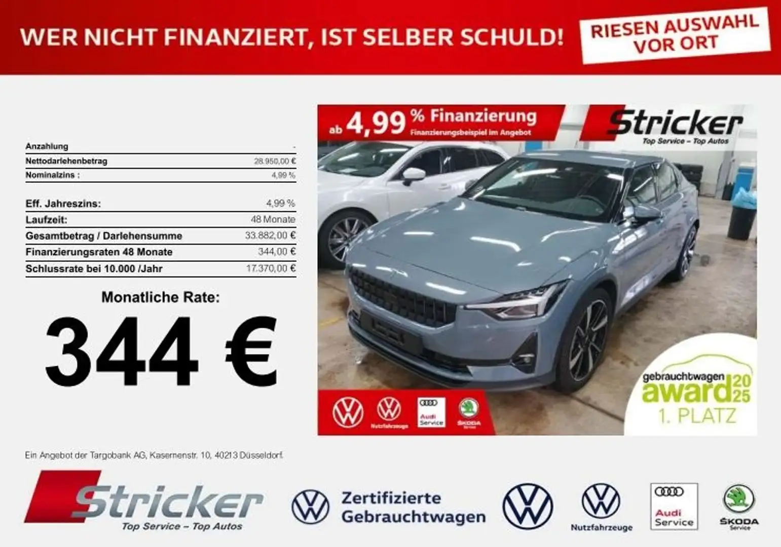 Polestar 2 Long Range Single Motor 344,-ohne Anzahlung Pilot Silber - 2