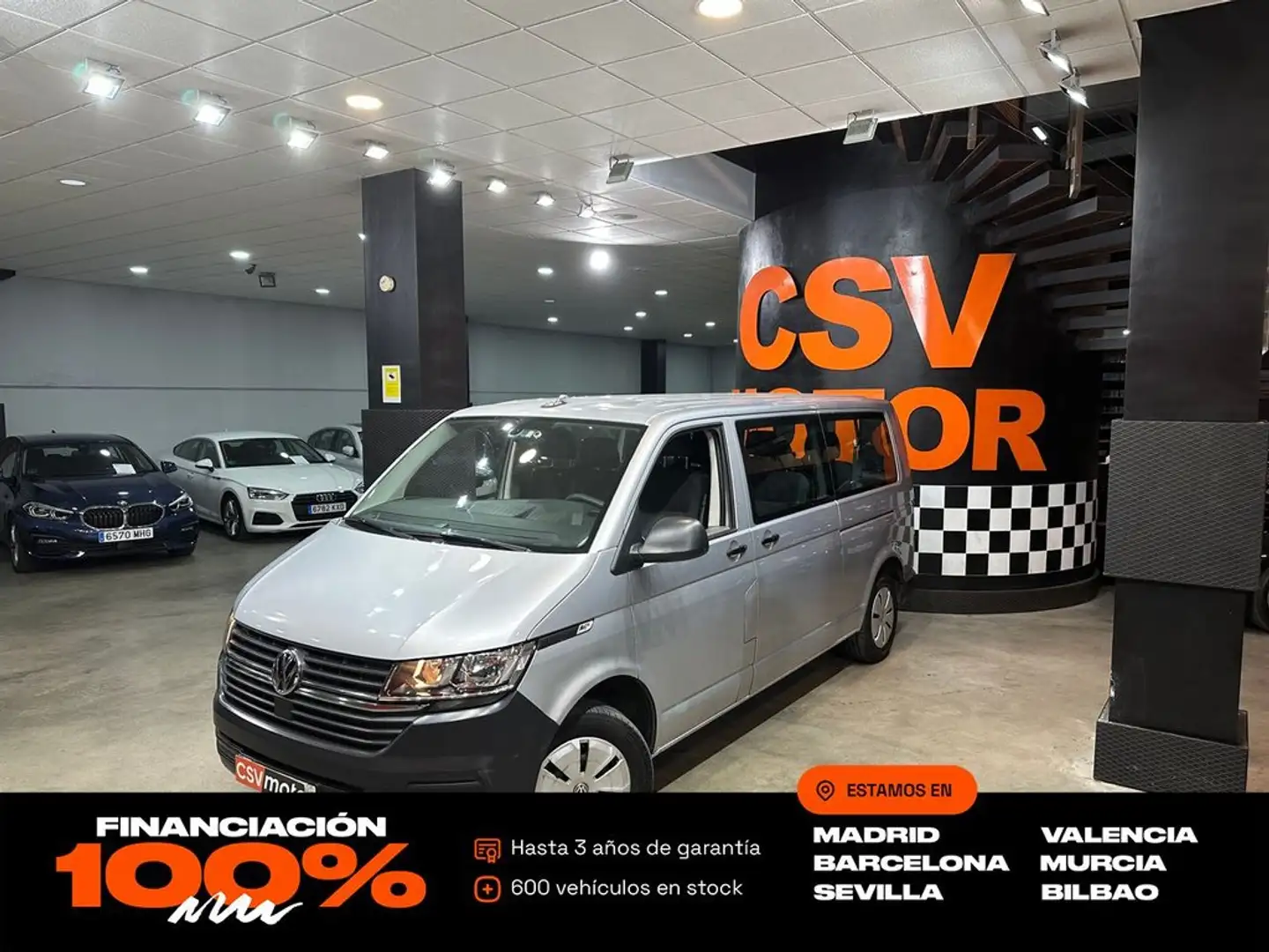 Volkswagen Transporter 2.0TDI 110CV COMBI L2 Plateado - 1