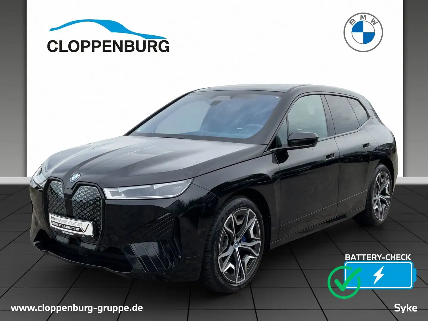 BMW iX xDrive50 Head-Up+AHK+StKlima+Navi+Luft+Pano Schwarz - 1