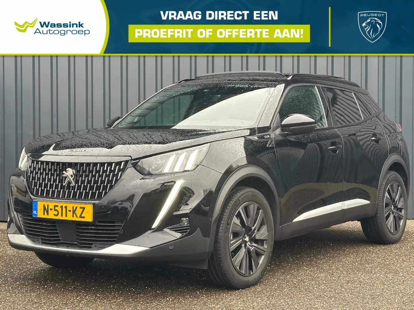 Peugeot 2008 1.2 Turbo 130pk GT Pack I Schuif/Kanteldak I Focal Zwart - 1