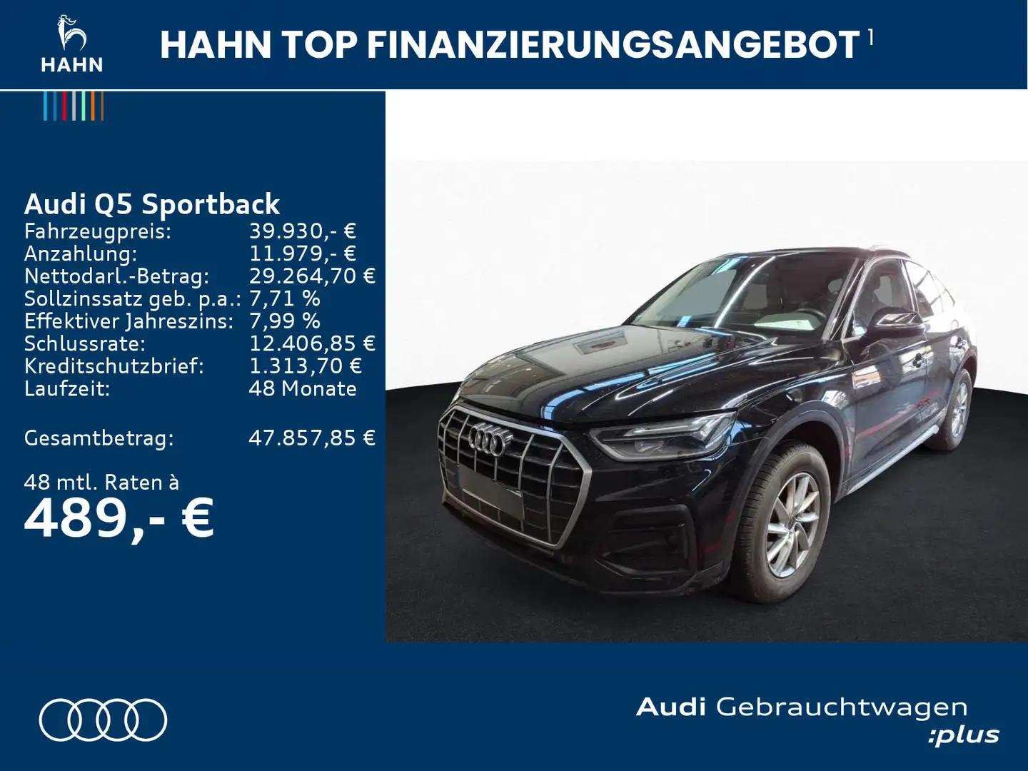 Audi Q5 40 TDI quattro Virtual Navi ACC CAM Schwarz - 2