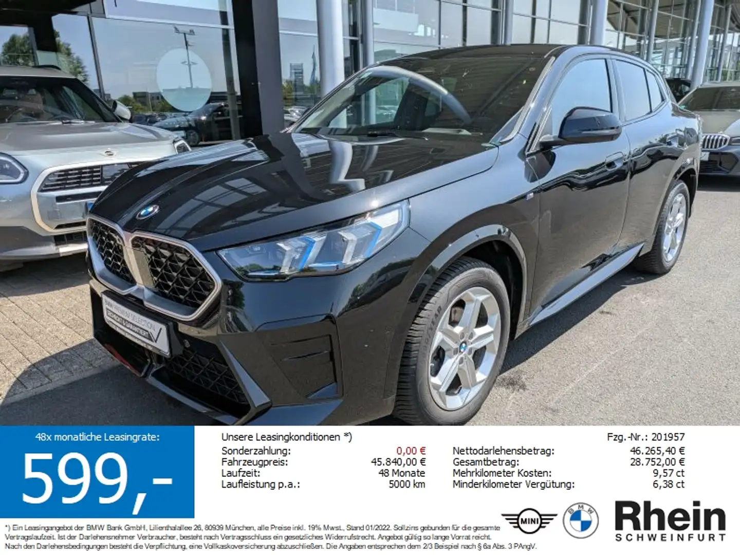 BMW X2 xDrive20d M Sport Leder. HeadUp. AHK. Zwart - 1
