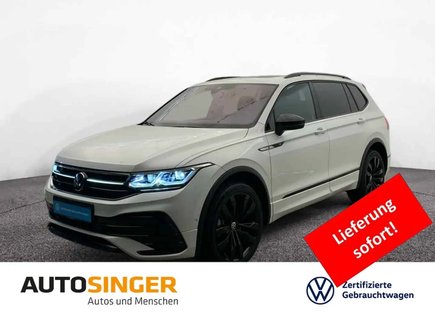 Volkswagen Tiguan Allspace R-Line TSI DSG 4M 7-S*STDHZ*PANO Weiß - 1