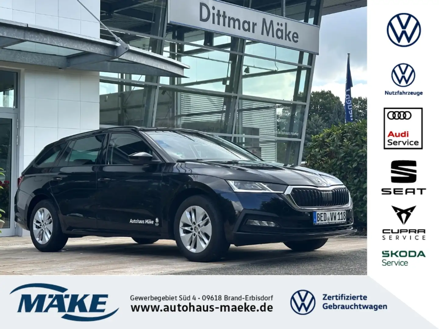 Skoda Octavia Combi 2.0 TDI Ambition DSG NAV RFK LED Schwarz - 1