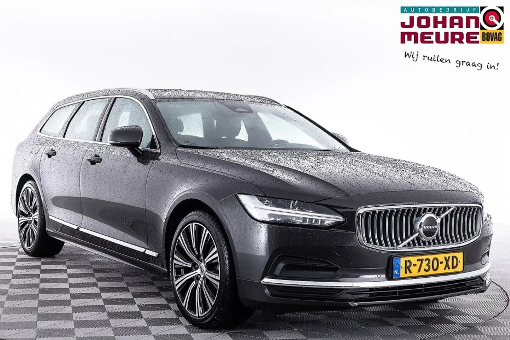 Volvo V90 B5 Plus Bright | LEDER | El. Trekhaak | Mild Hybri Grijs - 1