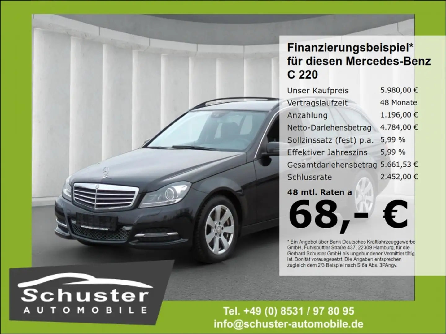 Mercedes-Benz C 220 CDI T-Mod 9-G tronic Classic Temp AHK SHZ Black - 1