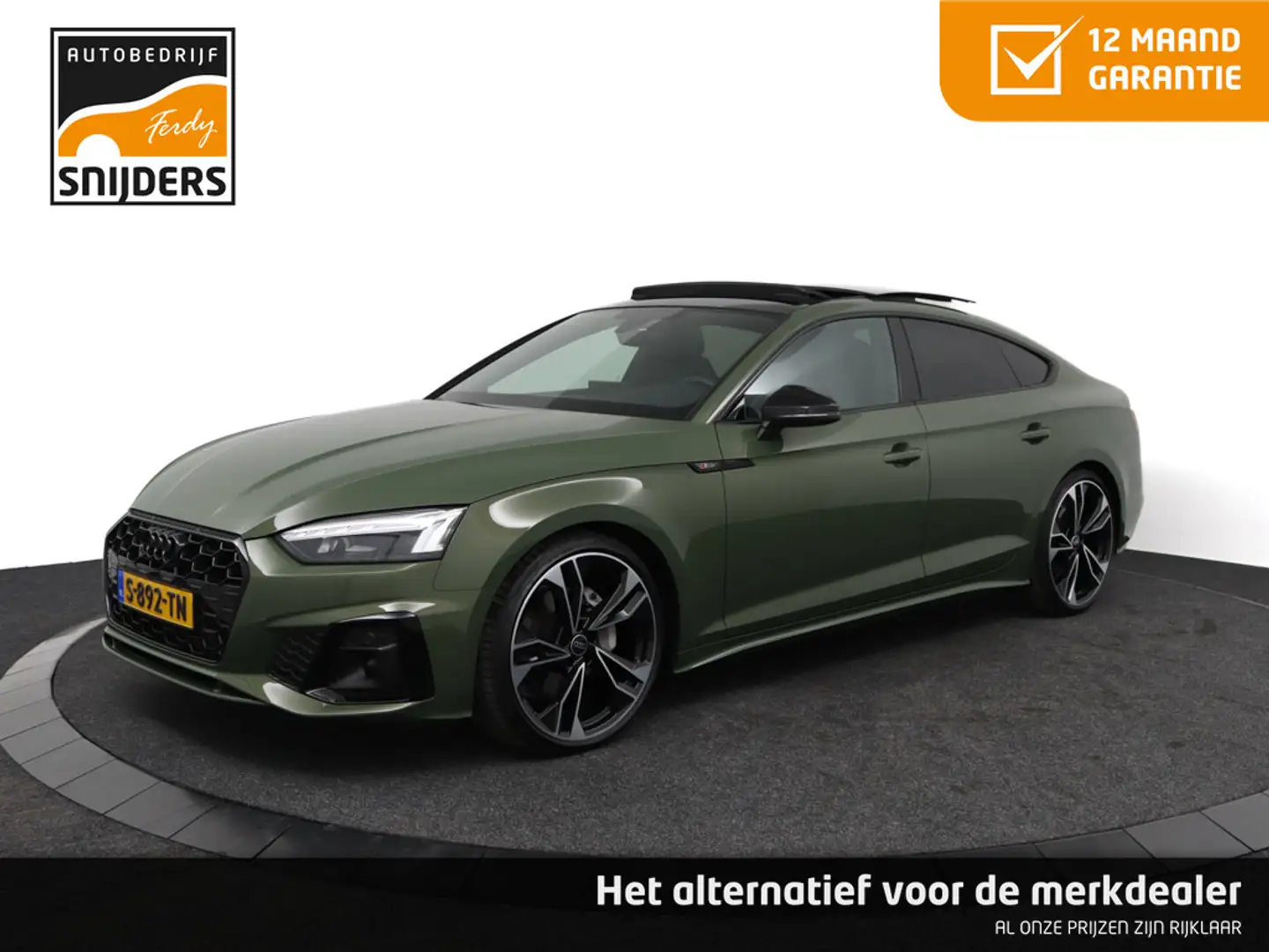Audi A5 Sportback 40 TFSI S-LINE Edition Competition, Orig Groen - 1