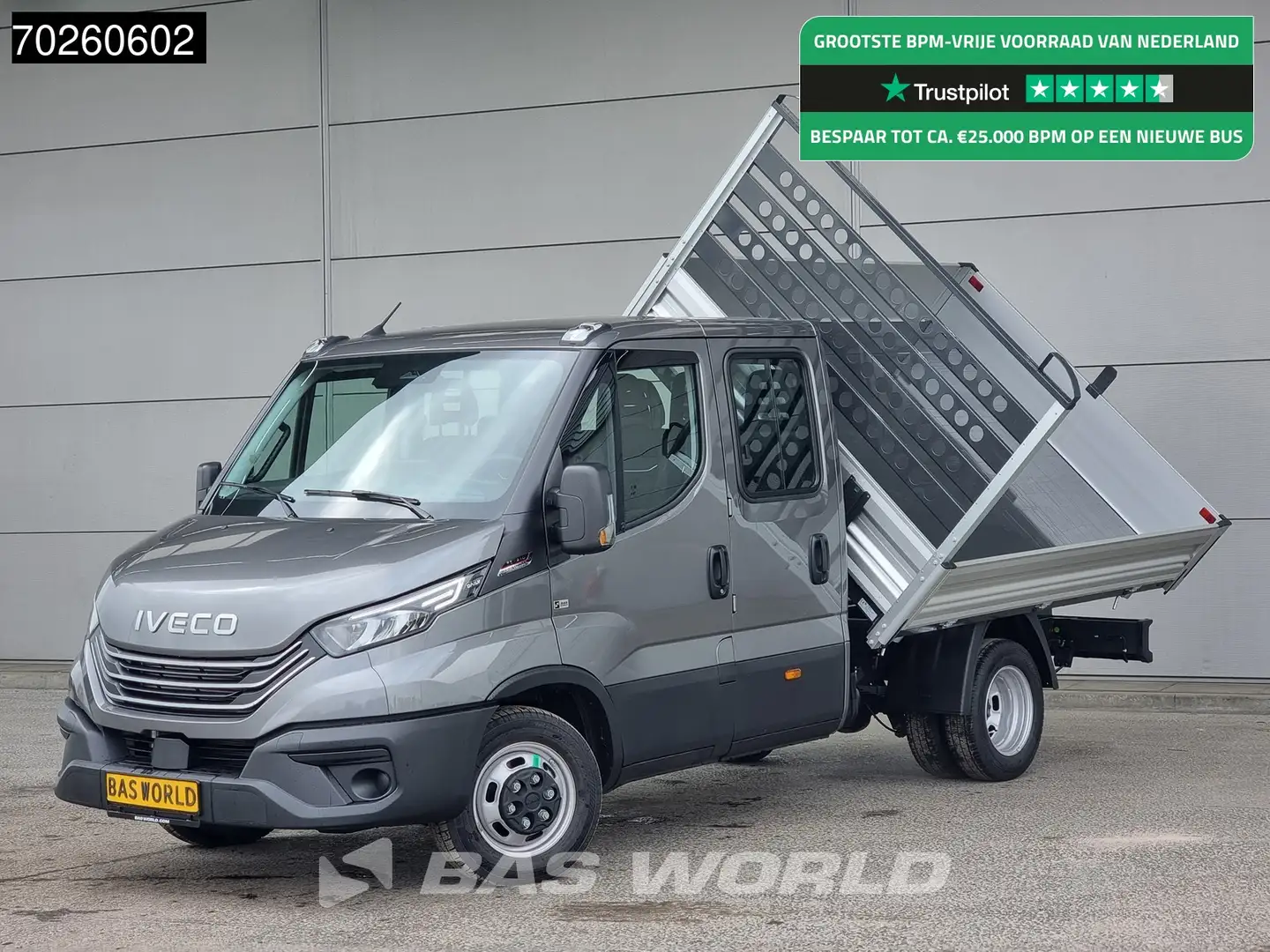 Iveco Daily 35C21 3 zijdige Kipper Dubbel Cabine 210PK 3.0L Du Gris - 1