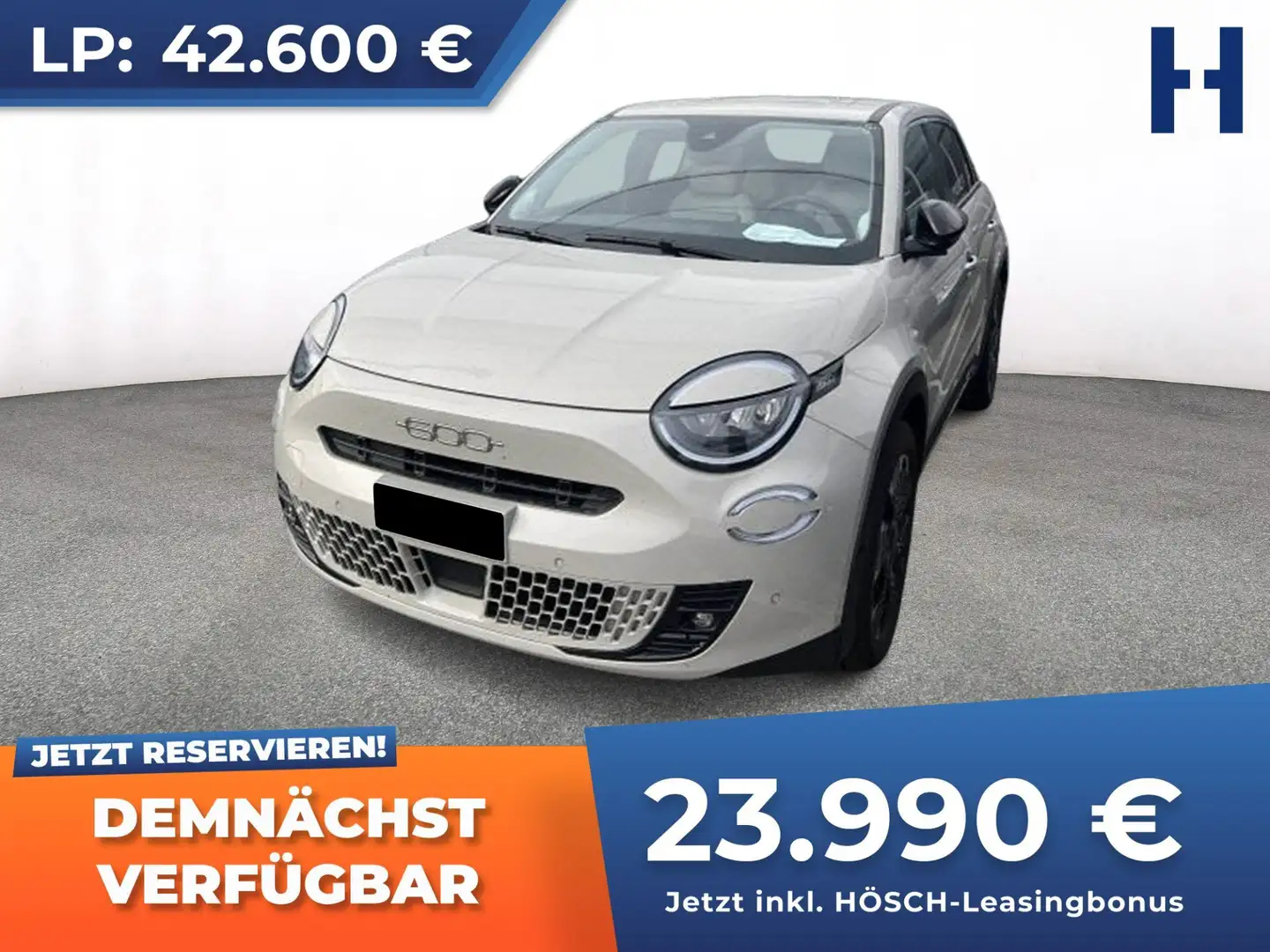 Fiat 600 Elektro 54 kWh La Prima LEDER ACC R-KAM WÄRME -44% Beige - 1