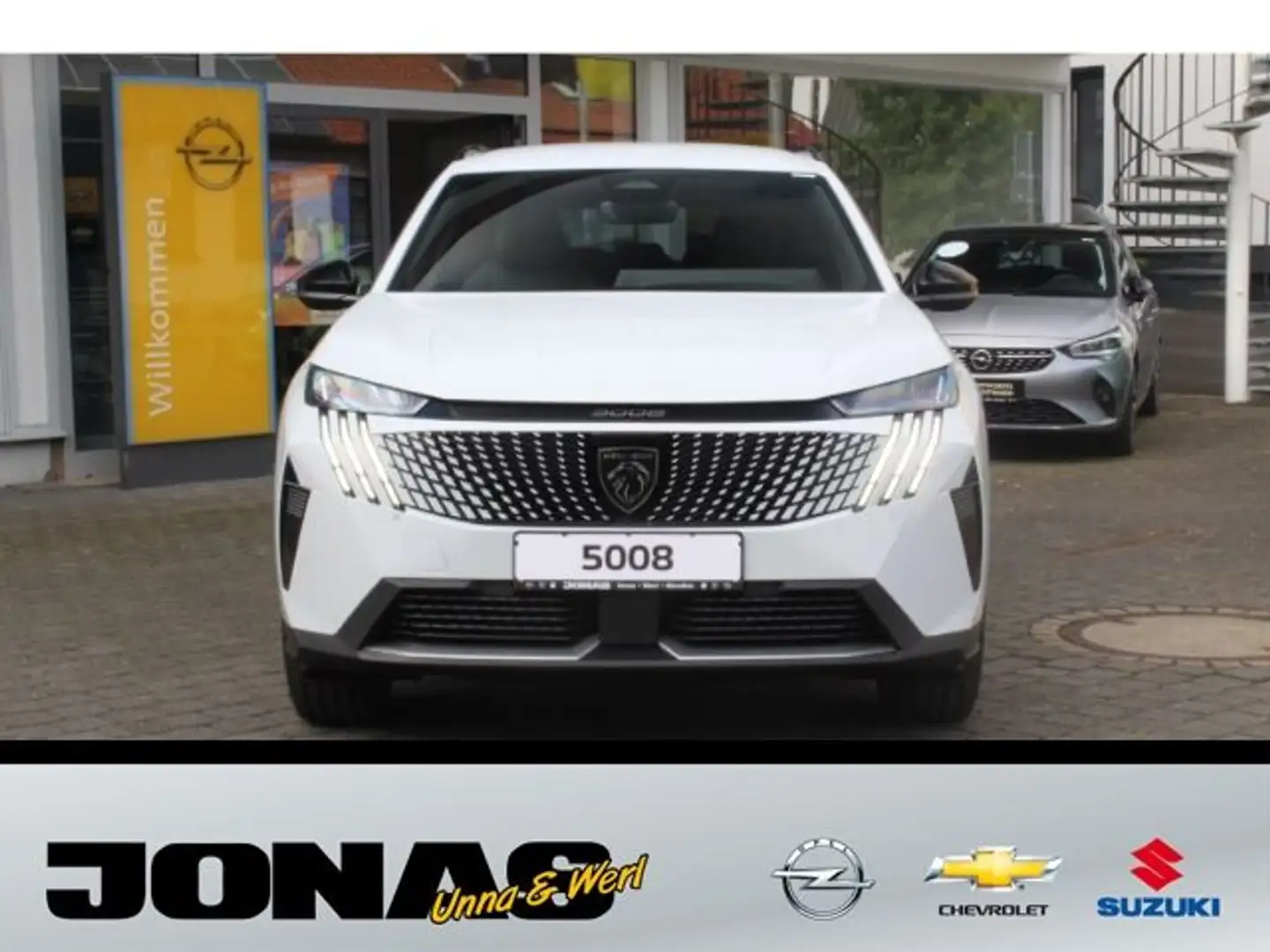 Peugeot 5008 1.2 HYBRID 145 Allure PDC hinten 180°Kamera Weiß - 2