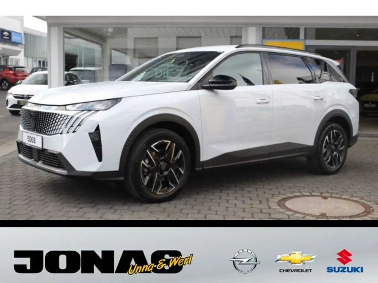 Peugeot 5008 1.2 HYBRID 145 Allure PDC hinten 180°Kamera Weiß - 1