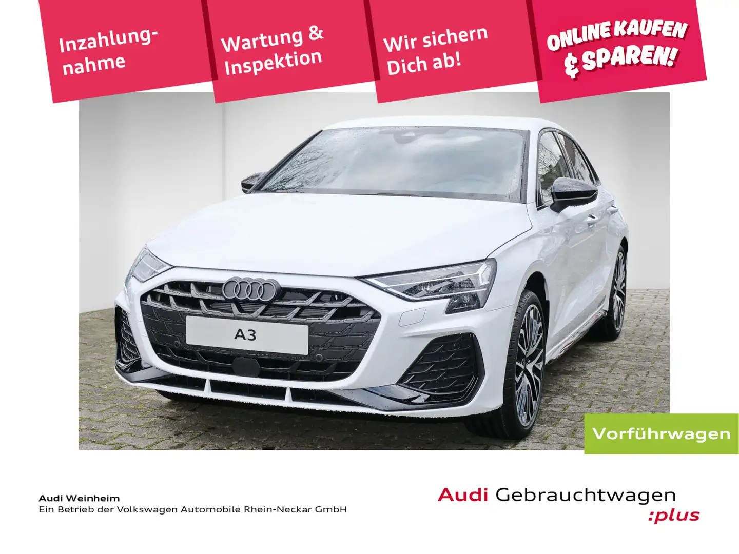 Audi A3 35 1.5 TFSI S line Rückfahrkamera L Weiß - 1