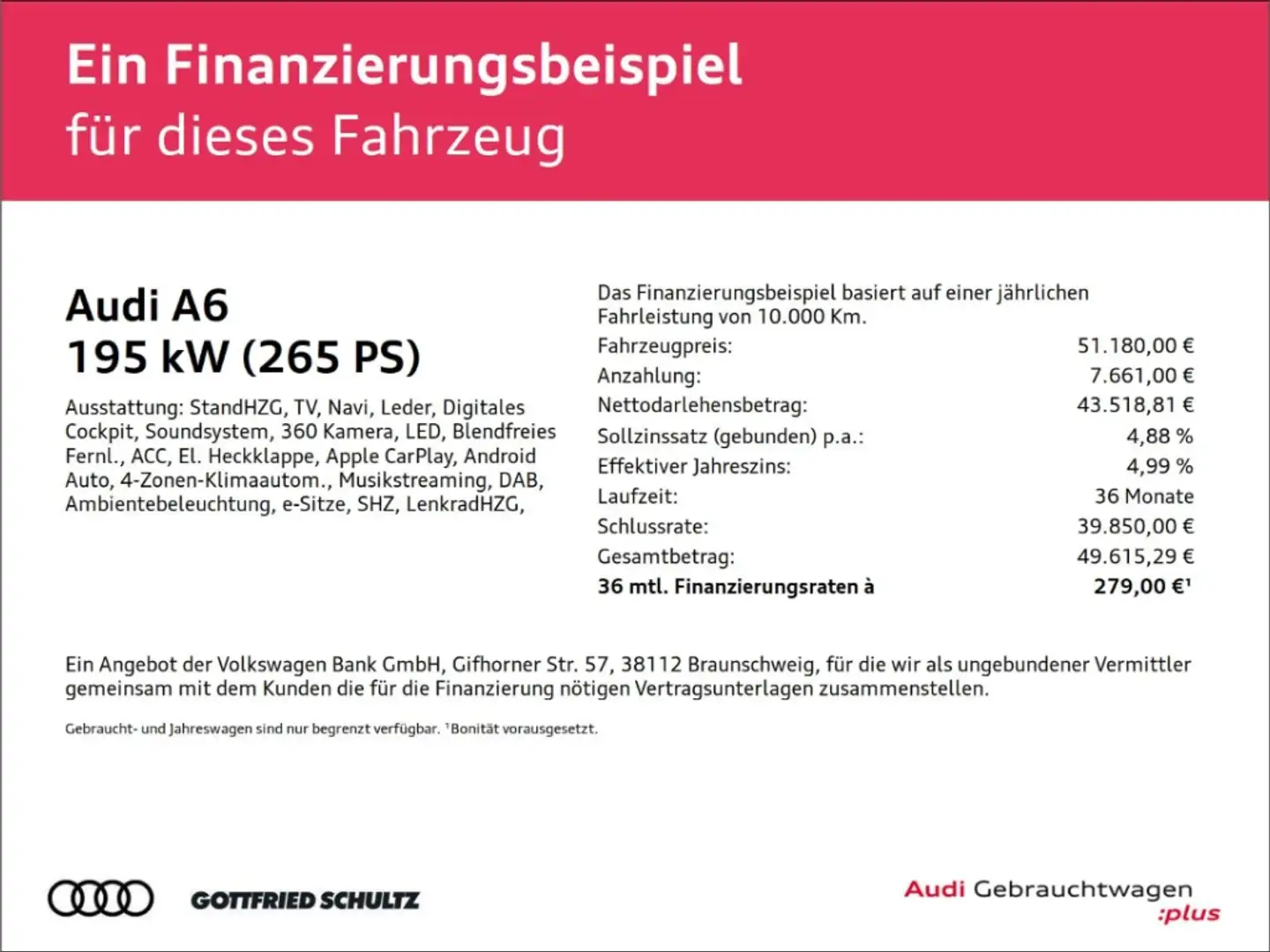 Audi A6 Lim. 45 TFSI quattro advanced Silber - 2
