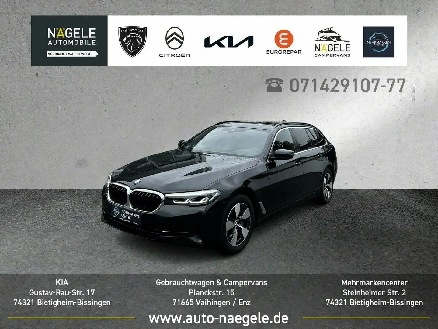 BMW 530 i Touring|Navi+LED+Head-Up+Luft+Pano+Memory Schwarz - 1