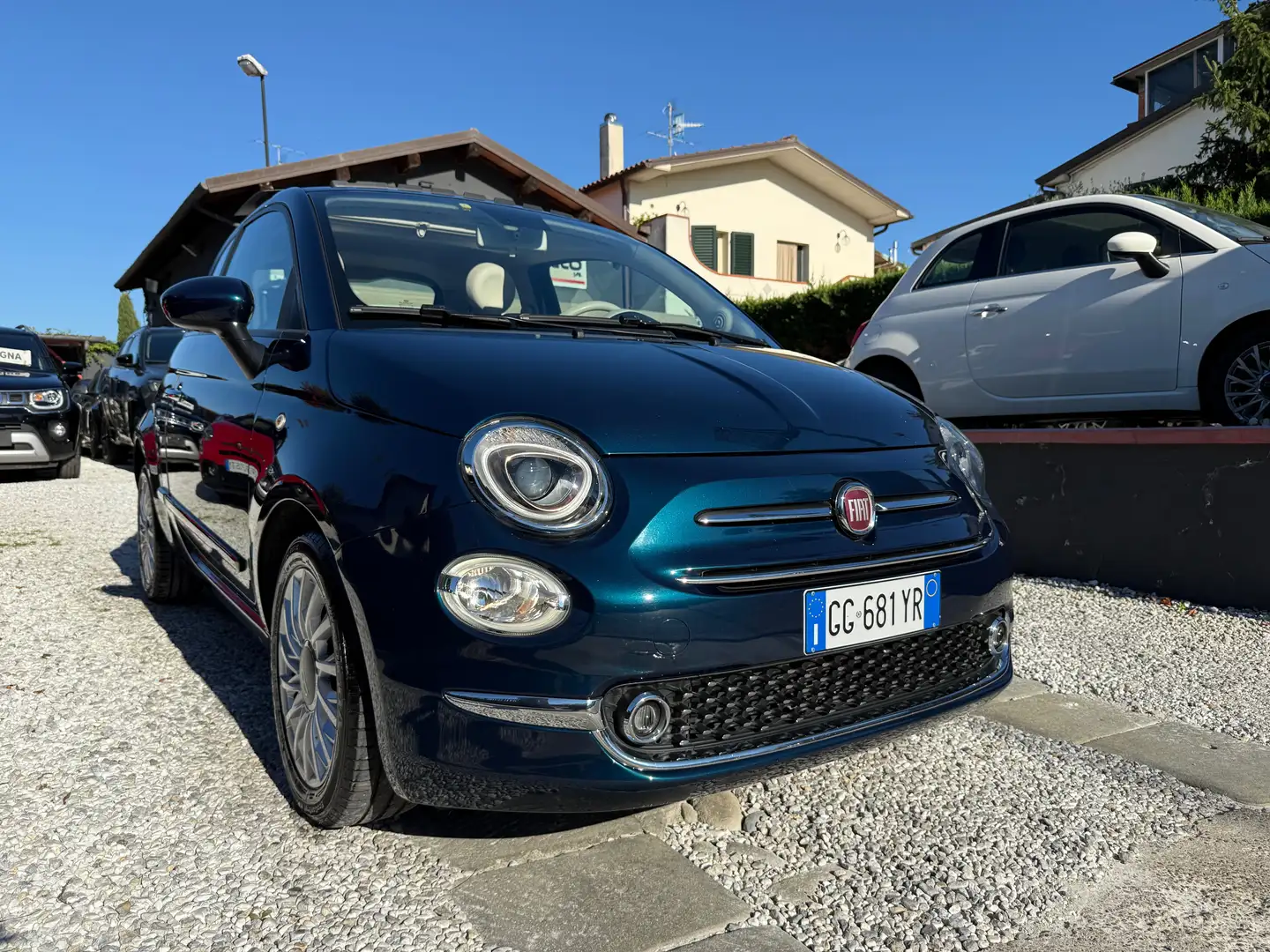 Fiat 500 1.0 70cv HYBRID LOUNGE TETTOapribile*CARplay*PARKT Blu/Azzurro - 1