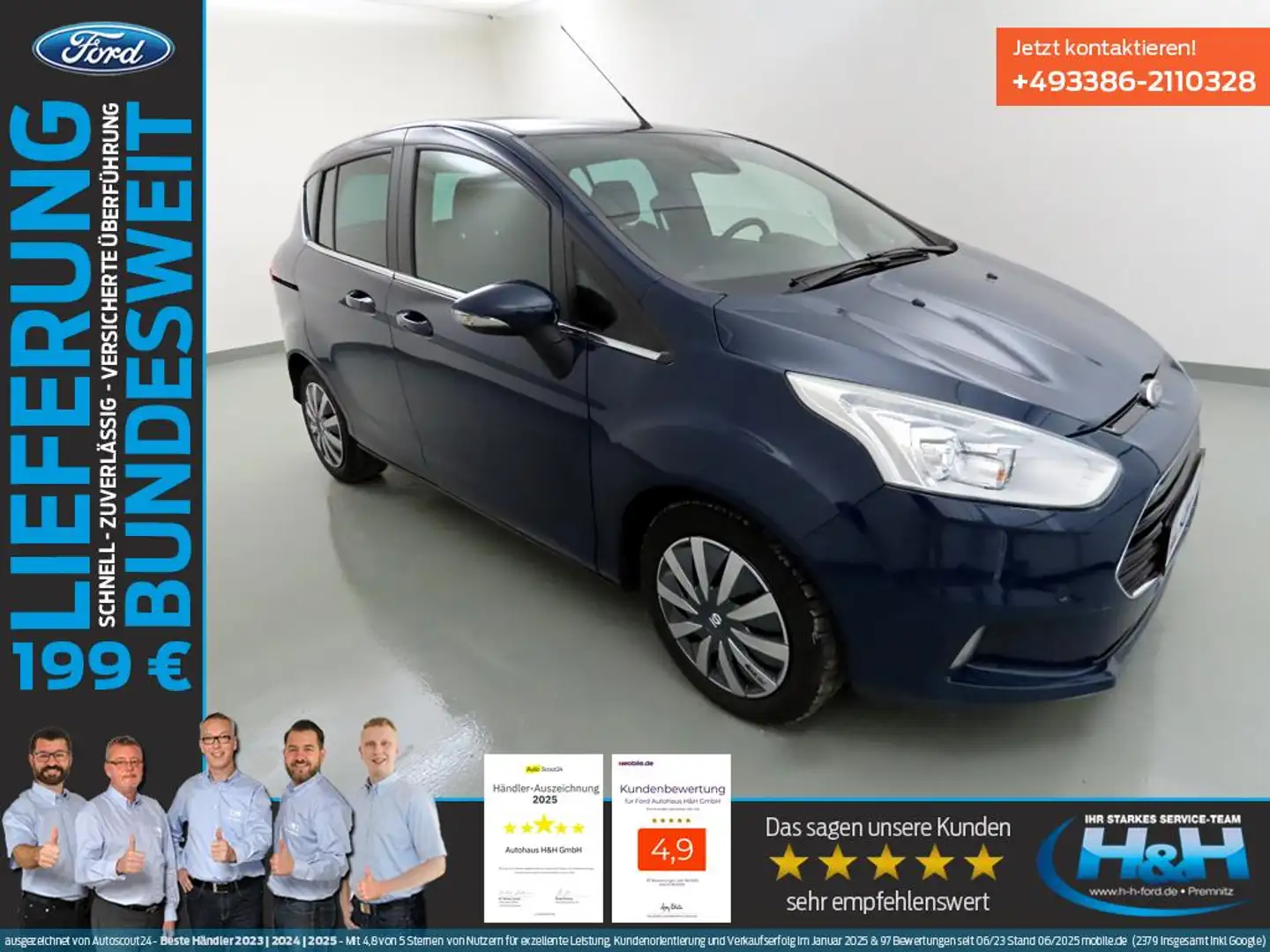 Ford B-Max 1.6 Aut. Titanium Kamera+SHZ Blue - 1