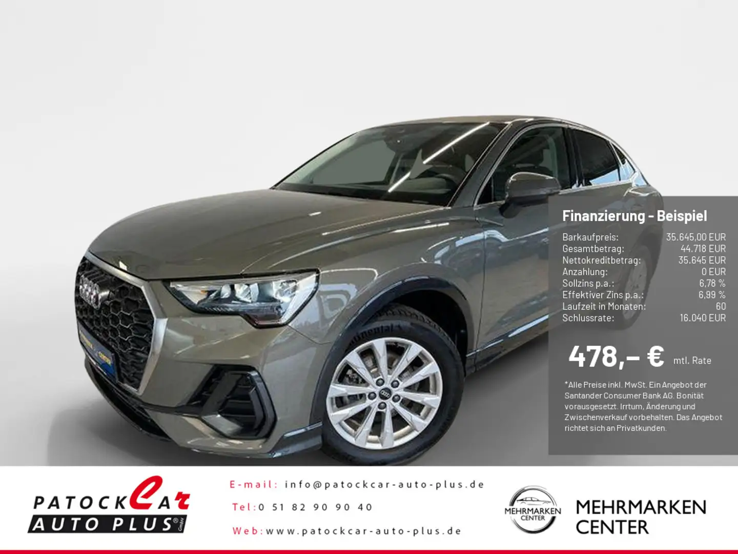 Audi Q3 Sportback 35 TFSI PDC SHZ NAVI ACC LED Grijs - 1