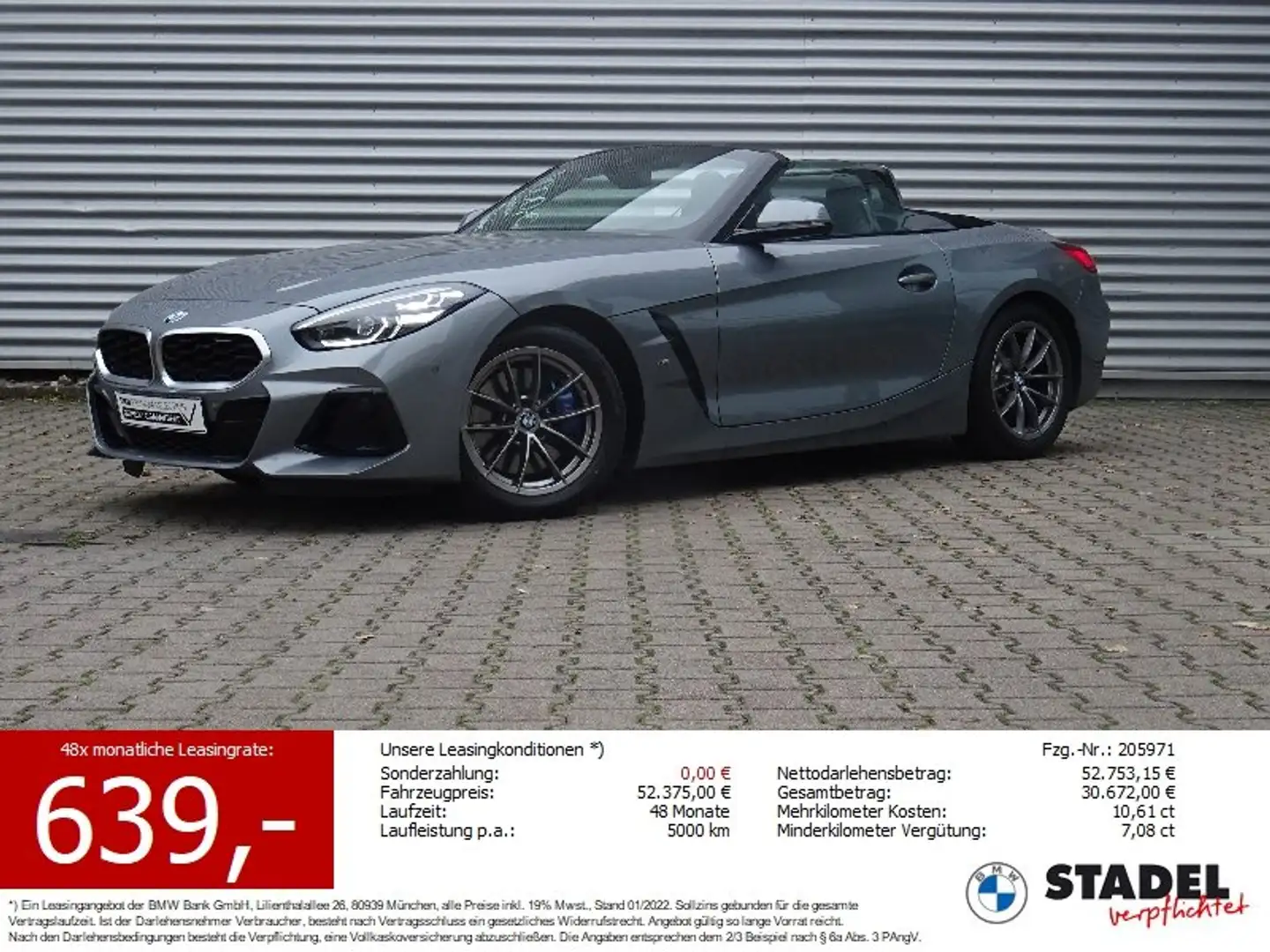 BMW Z4 sDrive30i adLED HuD ACC HiFi Drive/Parkassist Grau - 1