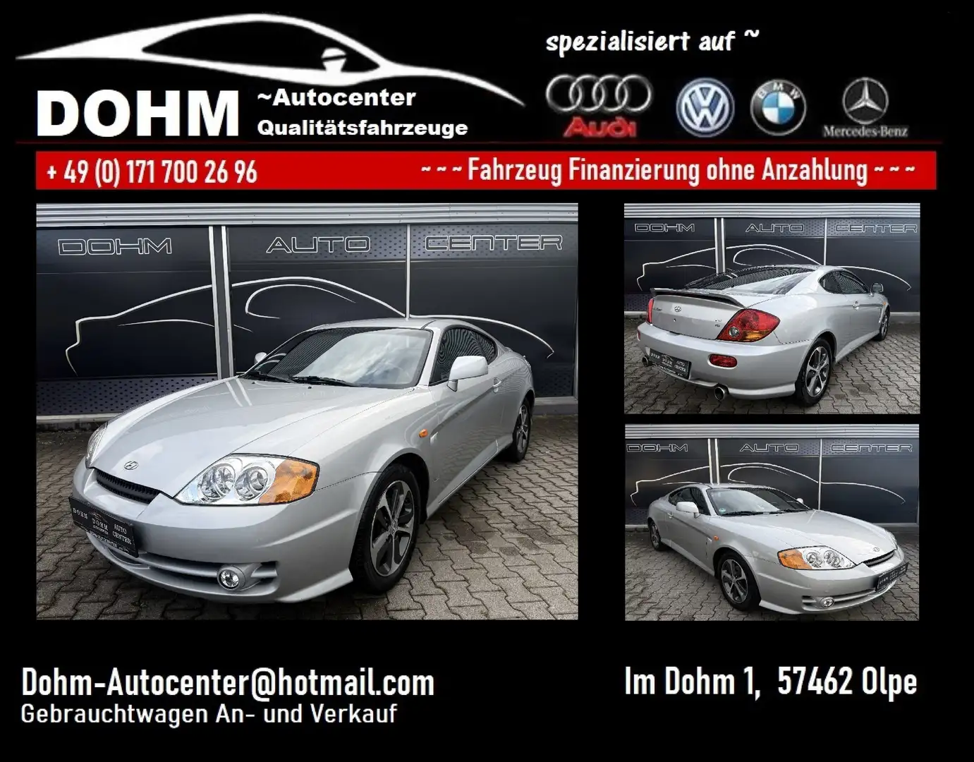 Hyundai Coupe 2.7 GLS V6 2 Hand* Leder* SHZ* Tempomat **60 tkm** Grau - 1