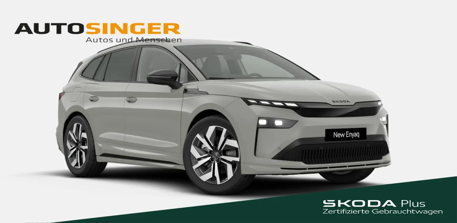 Skoda Enyaq 85 Sportline *AHK*WÄRME*MATRIX*ACC*360*HUD Grau - 1