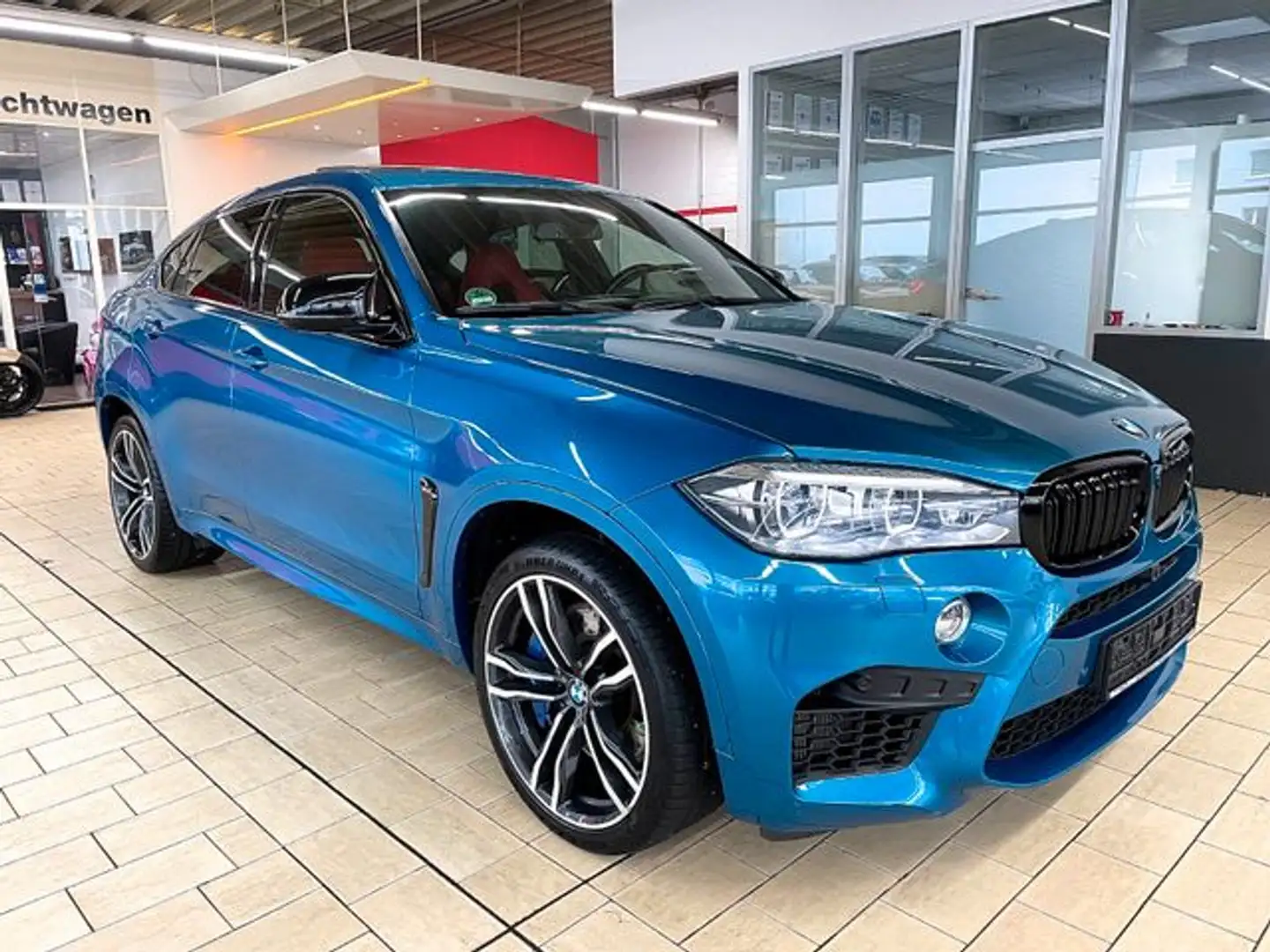 BMW X6 M *NAVI+LED+EGSD+LEDER-ROT+KAM+SOFT-CL+21'M* Bleu - 1