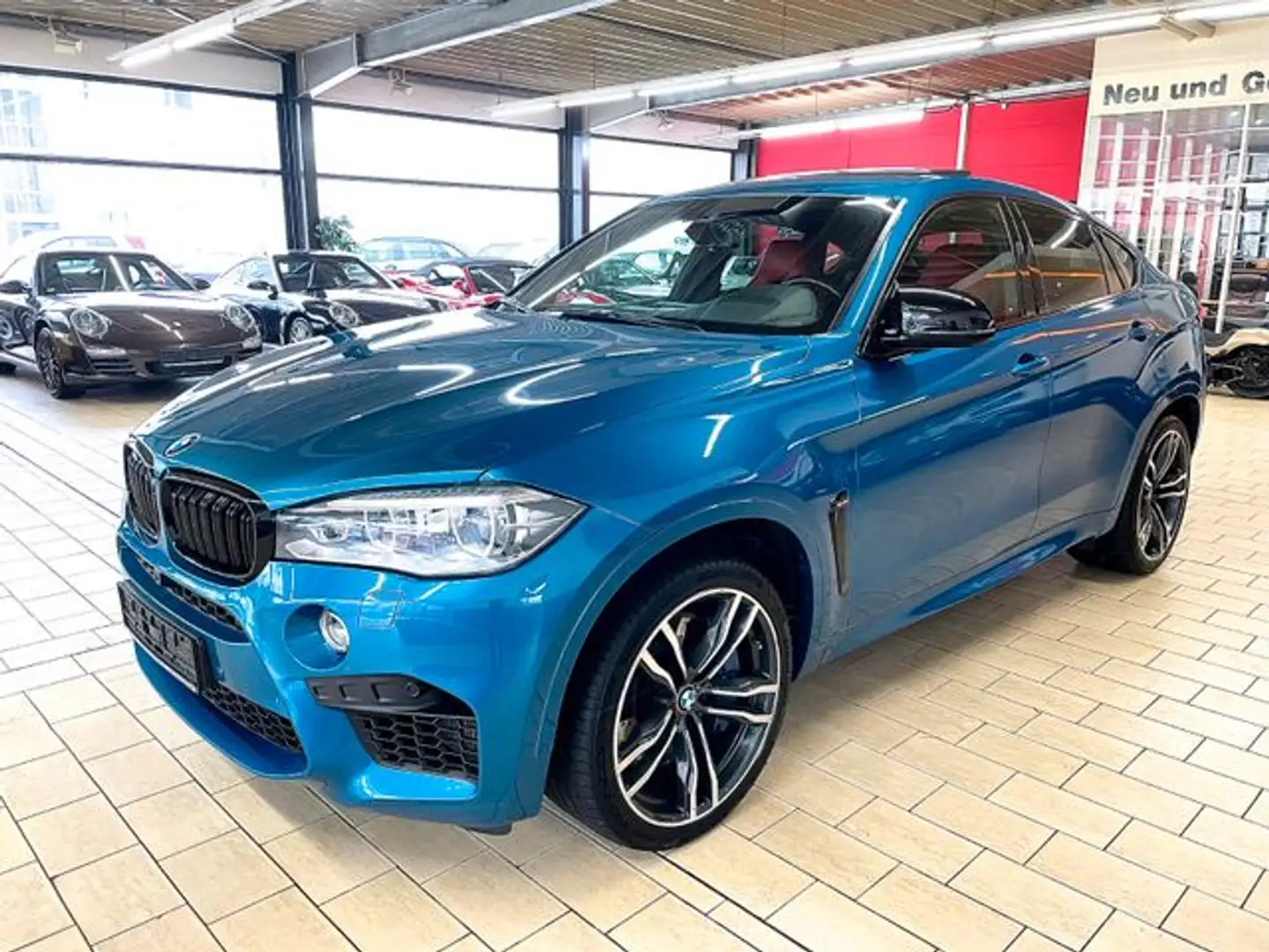 BMW X6 M *NAVI+LED+EGSD+LEDER-ROT+KAM+SOFT-CL+21'M* Bleu - 2