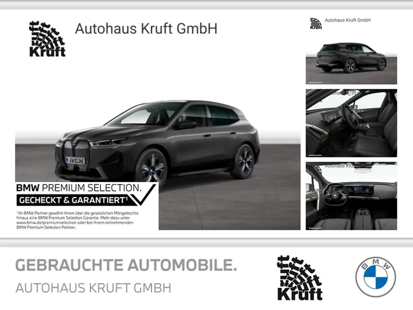BMW iX xDrive50 SPORTPAKET+LASER+PANO SKY+AHK+KAMERA+ACC+ Grau - 1