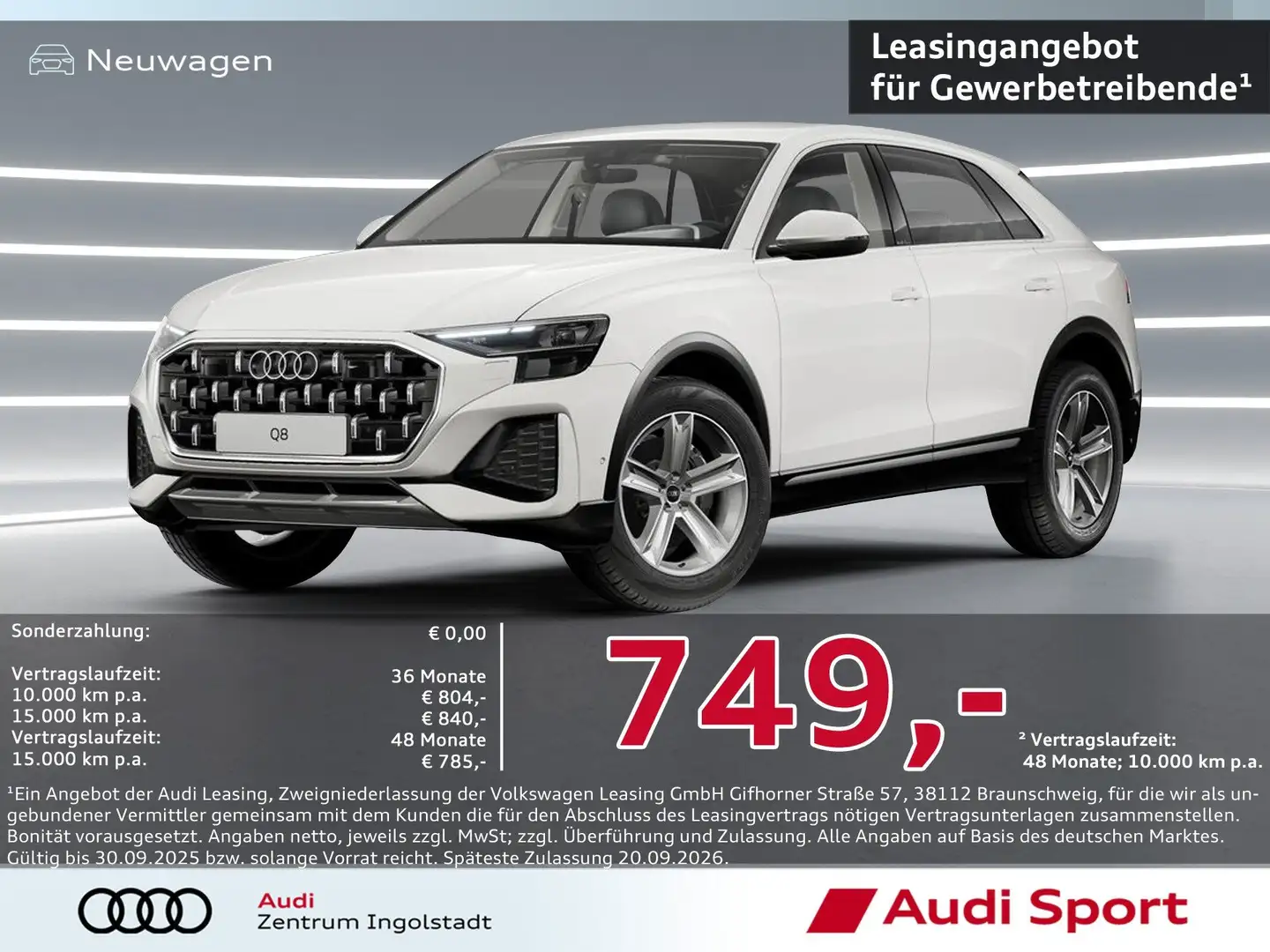 Audi Q8 50 TDI quattro tiptronic LED,SHZ UPE 91.400,- Blanc - 1