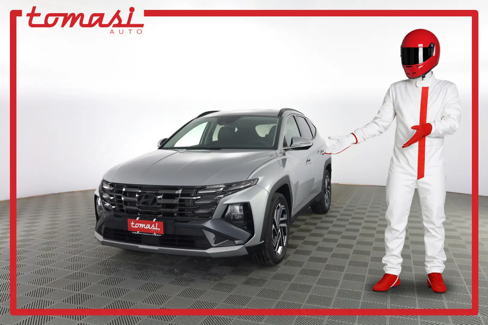 Hyundai TUCSON 1.6 CRDI 48V DCT Exellence RETROCAMERA,CRUISE CONT Silber - 1