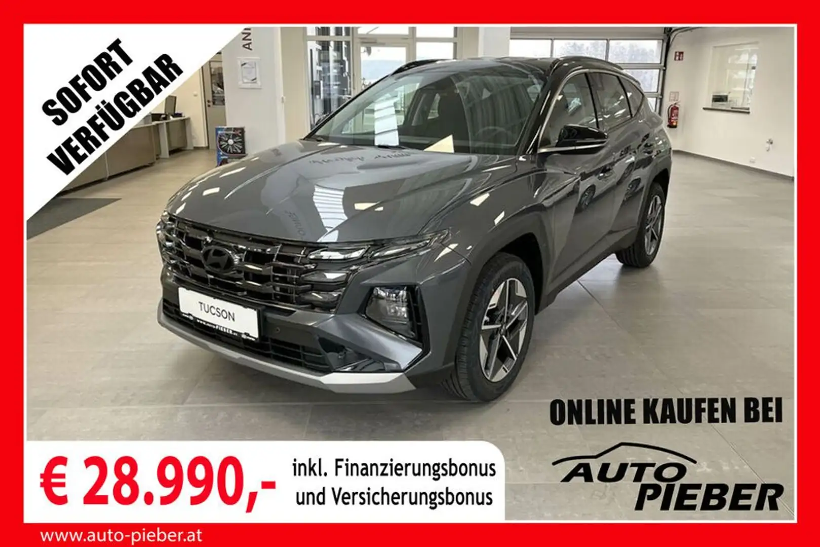 Hyundai TUCSON 1,6 T-GDI 2WD Go!* SHZ, RFK, * Gris - 1