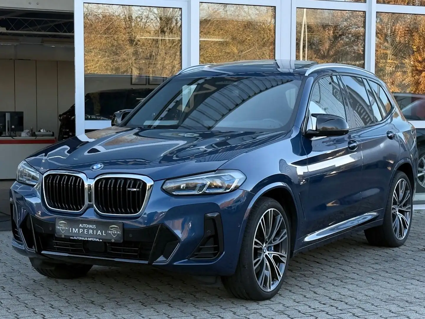 BMW X3 M d LEDER+PANO+STNDH+HUD+ACC+360+LASER+HK+21 Bleu - 1