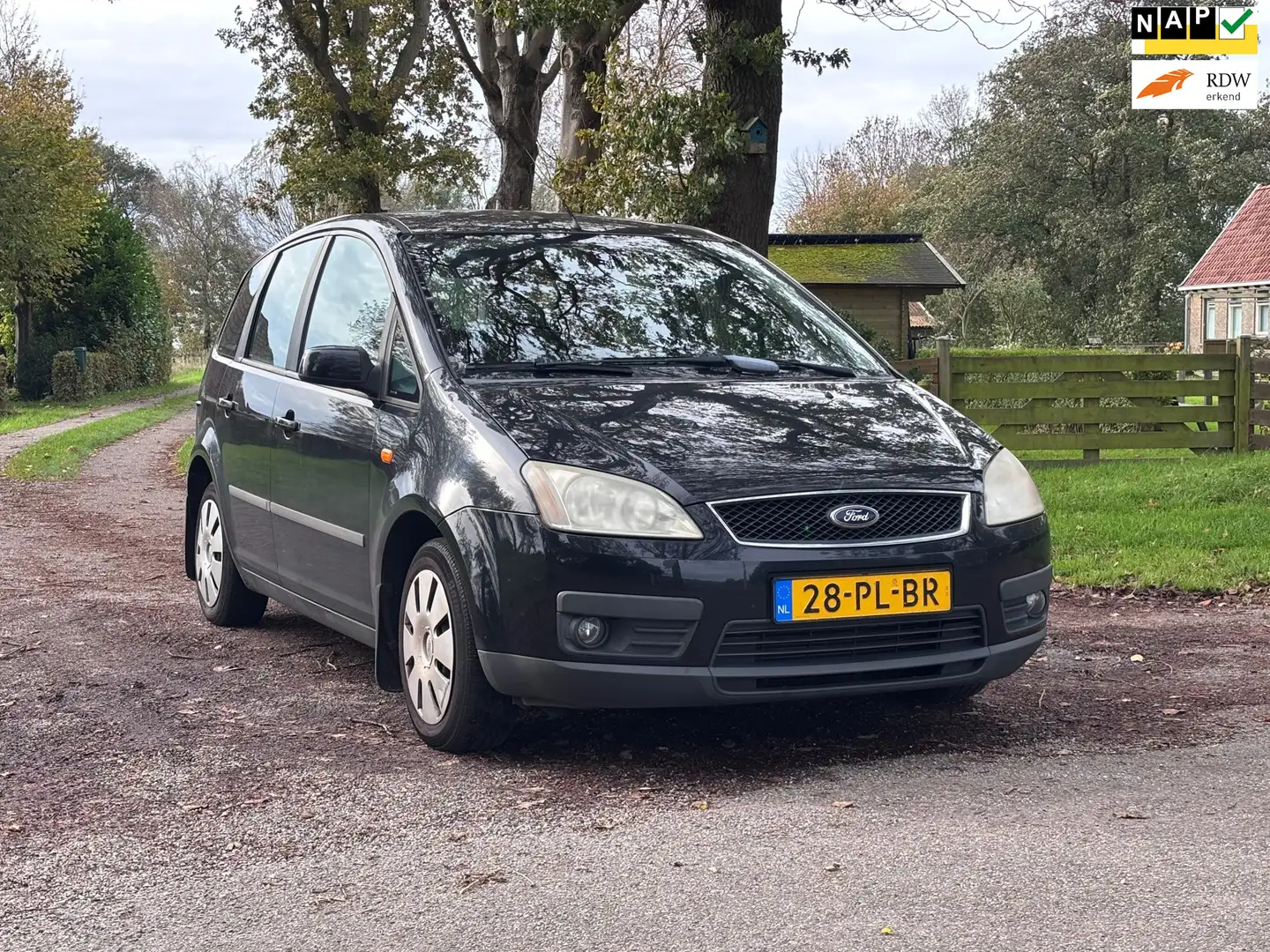 Ford Focus C-Max 1.8-16V First Edition | Airco + Cruise Nu € 1.250, Black - 1