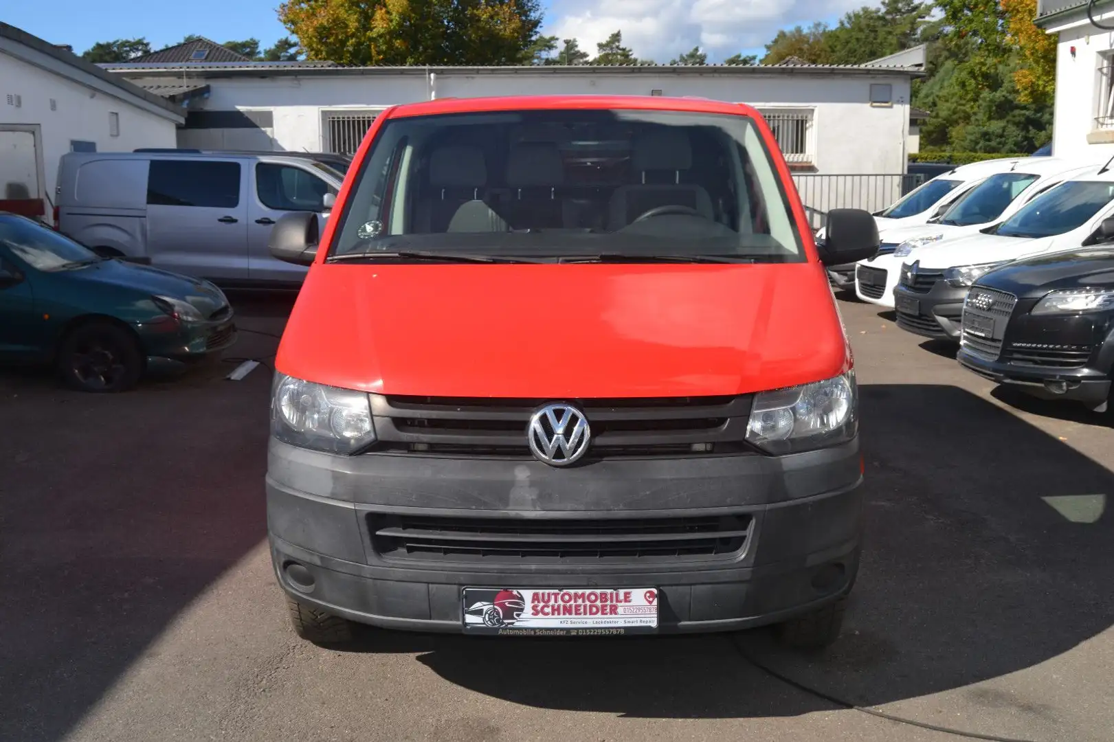 Volkswagen T5 Transporter Kasten-Kombi Kasten Rot - 1