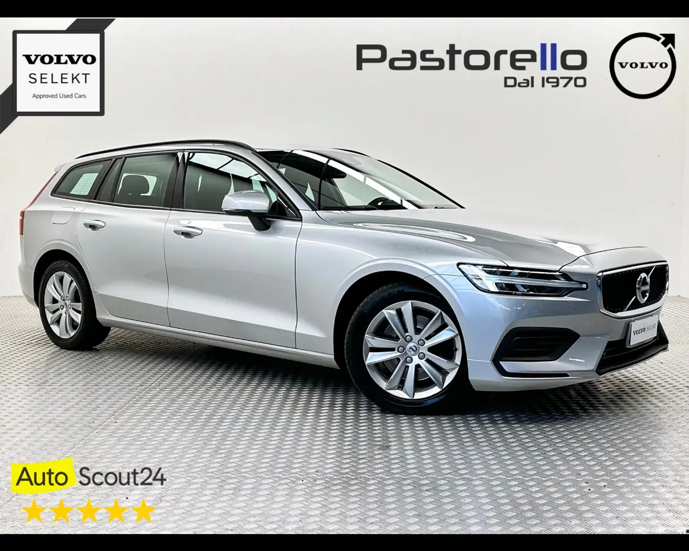 Volvo V60 B4 (d) Geartronic Momentum Business Argento - 1