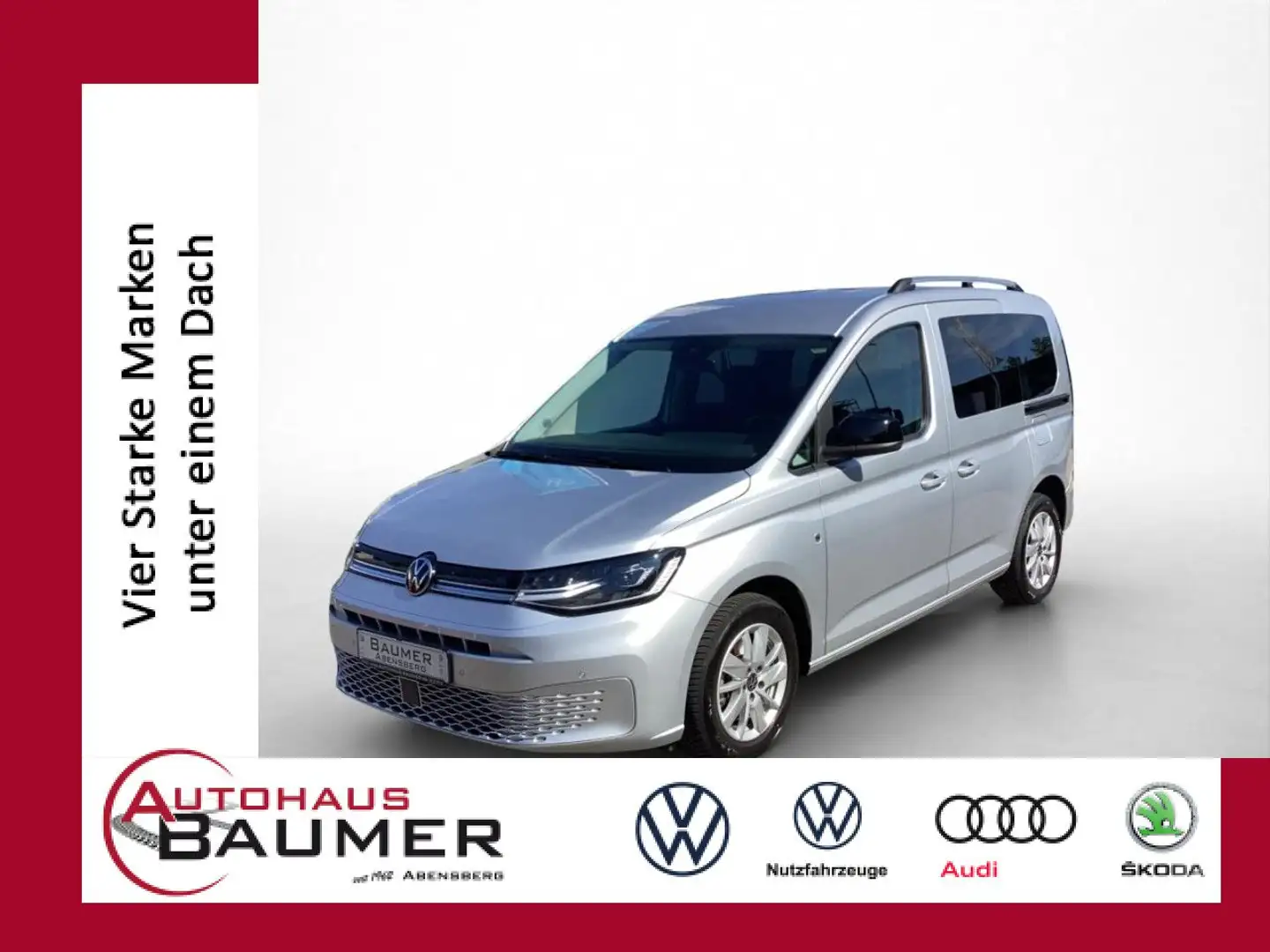 Volkswagen Caddy Life 2.0 TDI AHK Navi LED PDC Kamera SHZ DAB Silber - 1