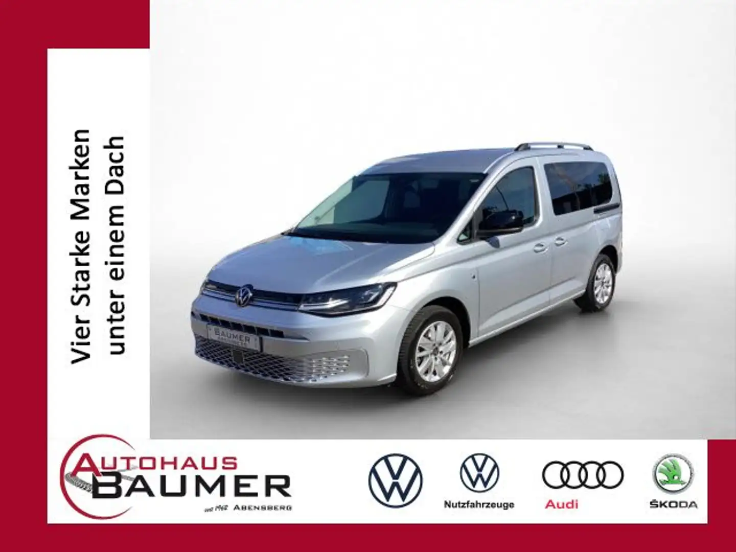 Volkswagen Caddy Life 2.0 TDI AHK Navi LED PDC Kamera SHZ DAB Argent - 1