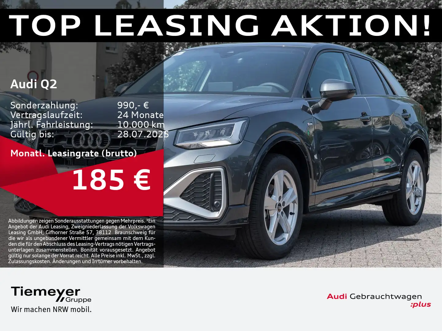 Audi Q2 30 TFSI S LINE AHK VIRTUAL SPORTSITZE SITZHZ Grigio - 1