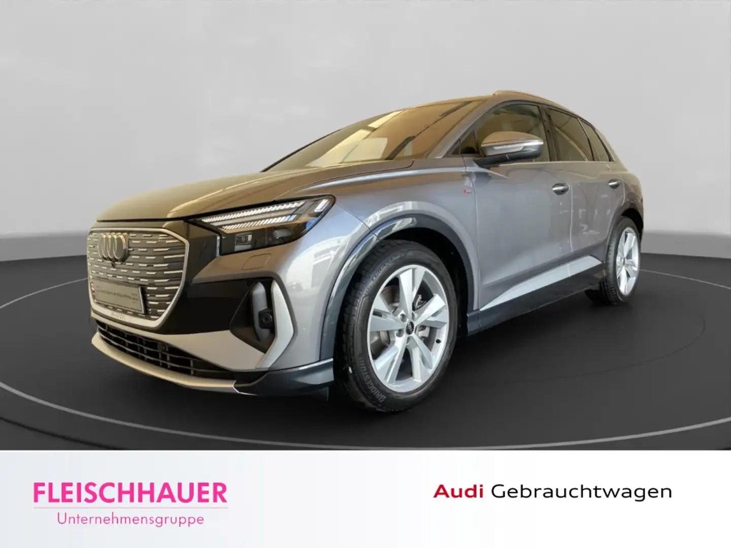 Audi Q4 e-tron 50 quattro S-Line HUD Matrix ACC Leder VC Navi Spo Grau - 1