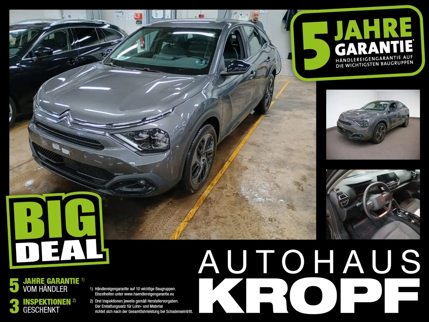 Citroen C4 1.2 PureTech 130 Plus KlimaA SpurH PDC KAM Gris - 1