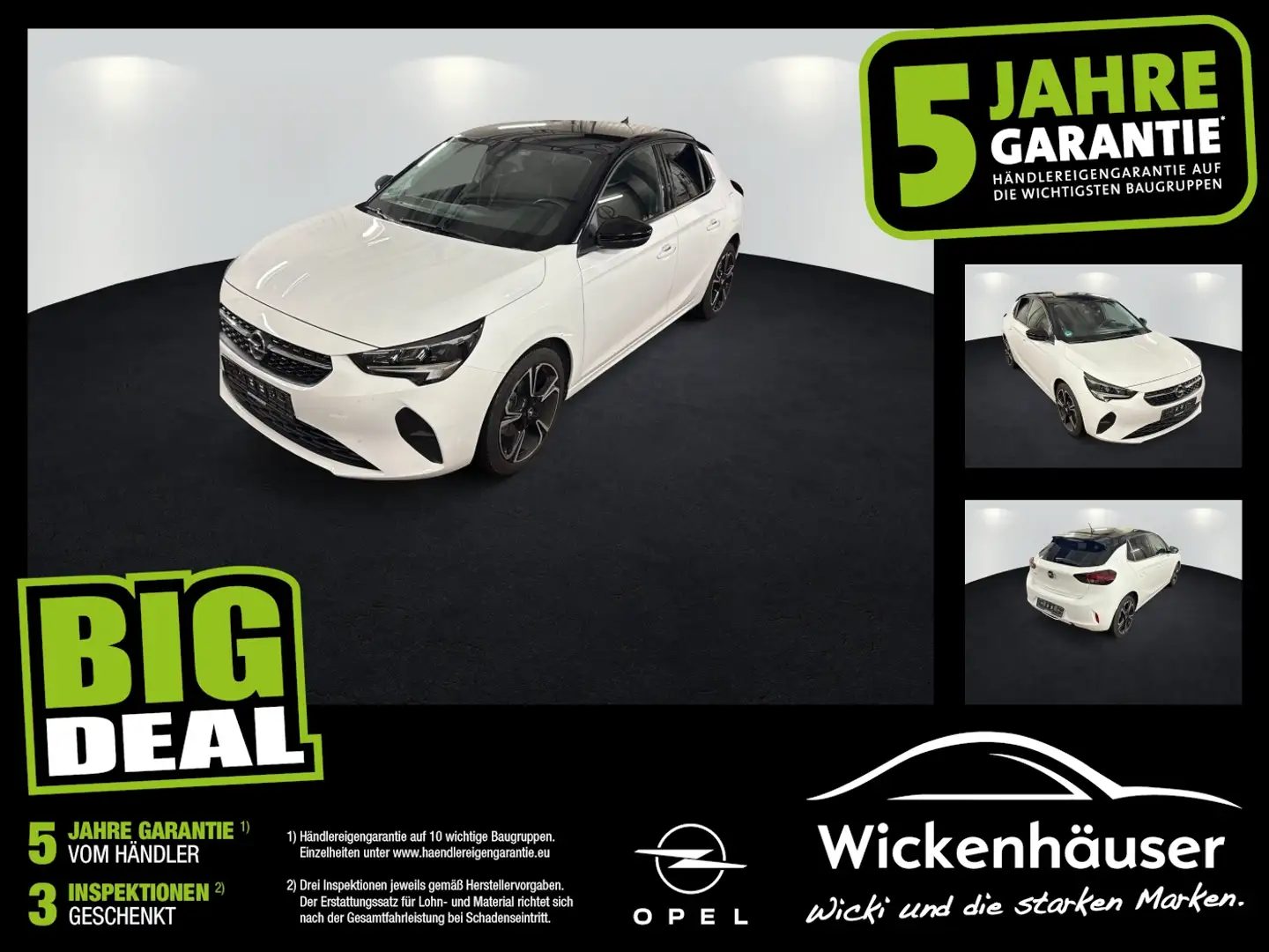 Opel Corsa F 1.2 Turbo Elegance LED+SHZ+Kamera+17 Bianco - 1