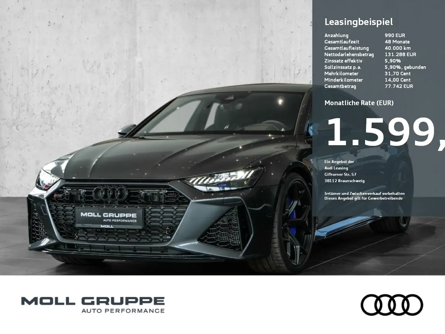 Audi RS7 RS 7 Sportback performance 463(630)  tiptronic Šedá - 1