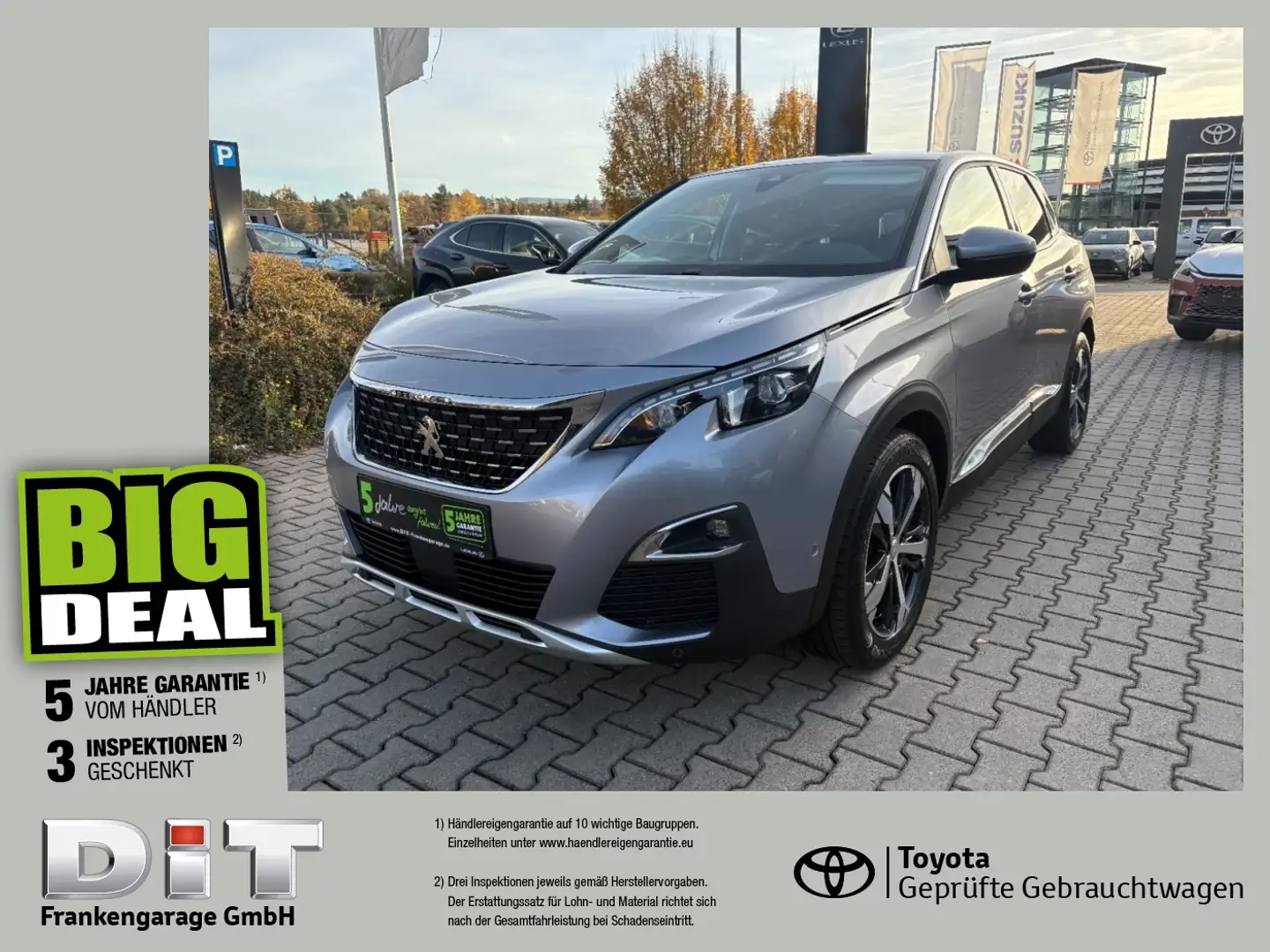 Peugeot 3008 1.2 PureTech 130 Allure LED, Navi, Kamera Grau - 1
