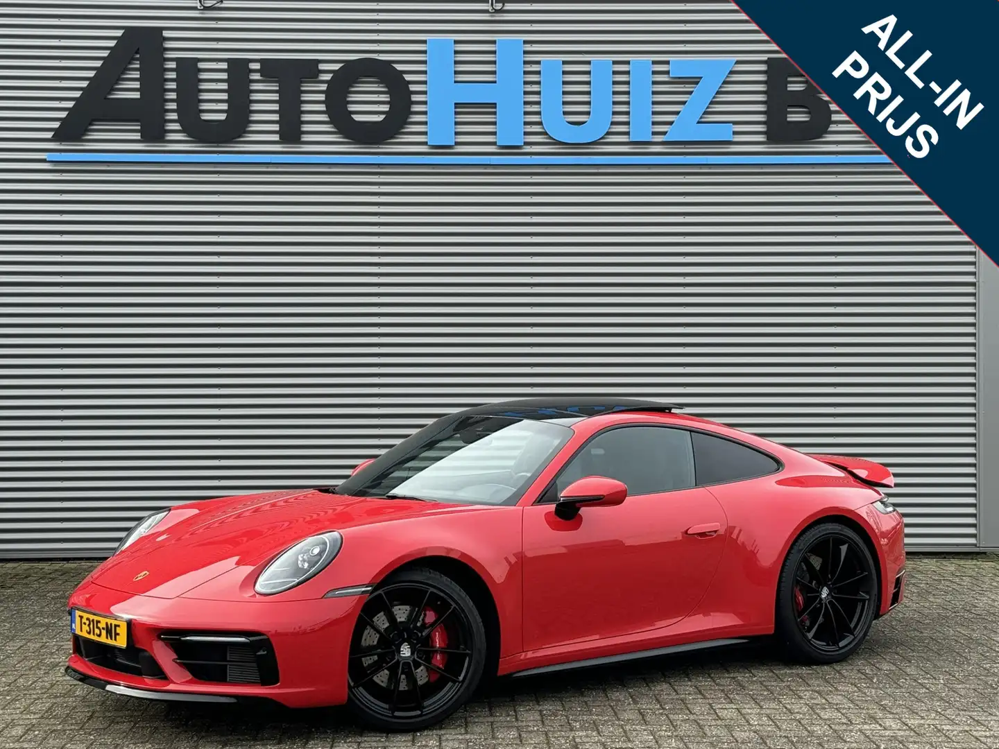 Porsche 992 3.0 Carrera S PDK 450 PK Sport-chrono-pakket Sport Rood - 1