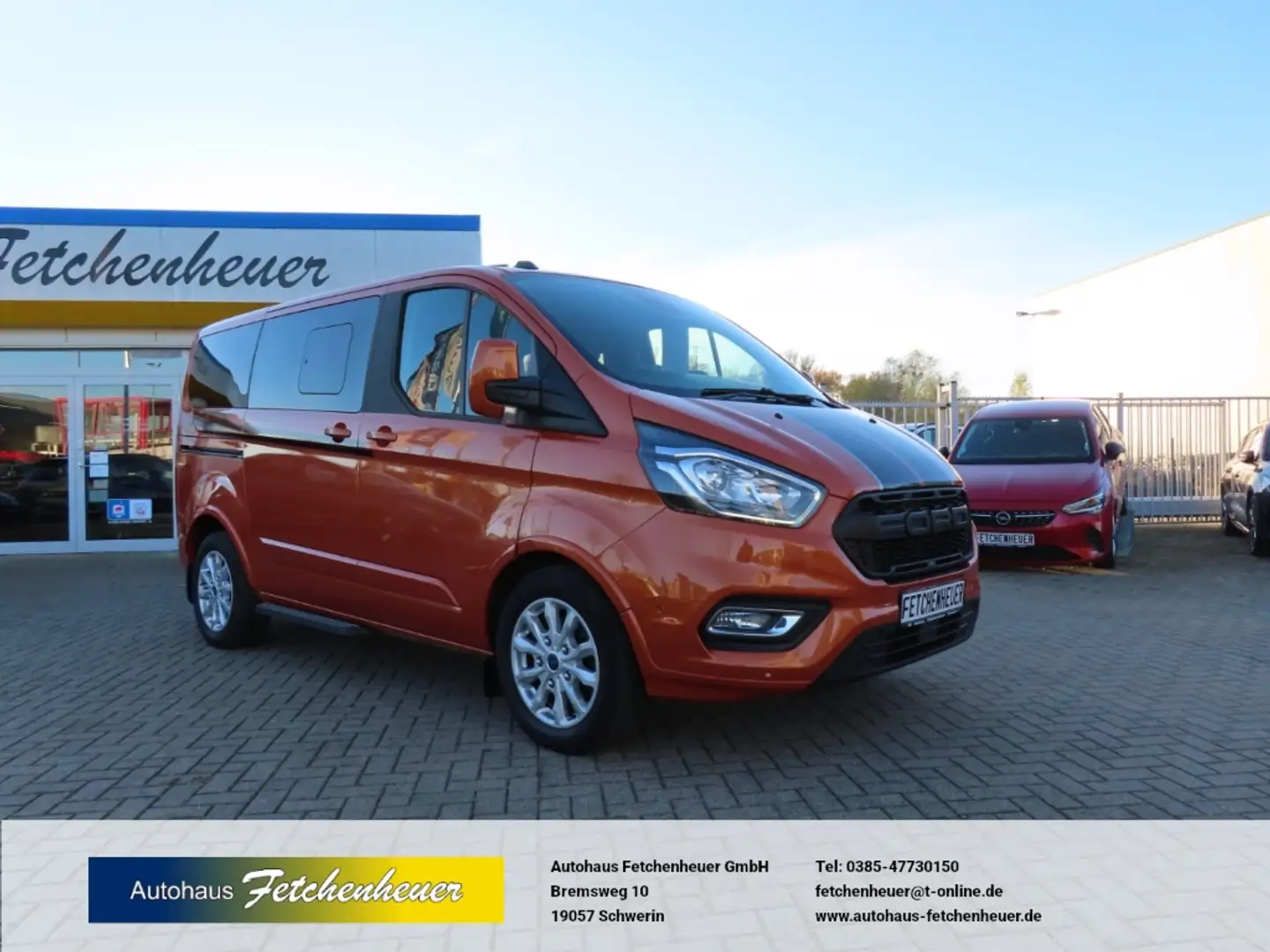 Ford Tourneo Custom Aut. m. NAVI+RFK+SHZ+TWA+AHK+8Si Orange - 1