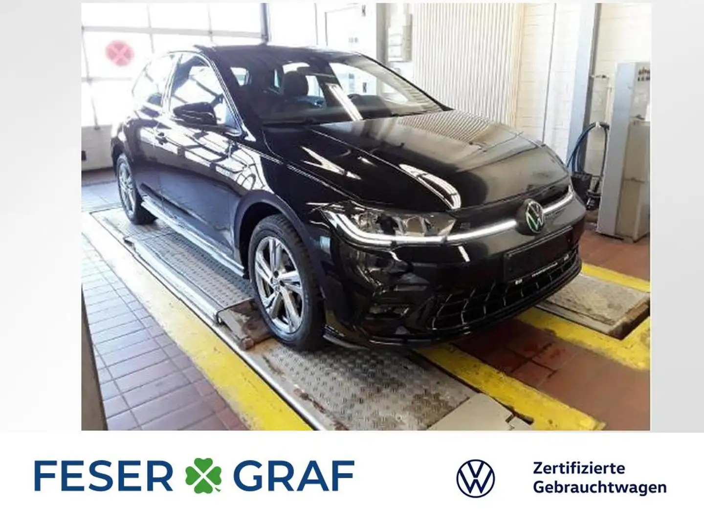 Volkswagen Polo 1.0 TSI DSG R-LINE KAM ACC LED-MATRIX SHZ Schwarz - 1