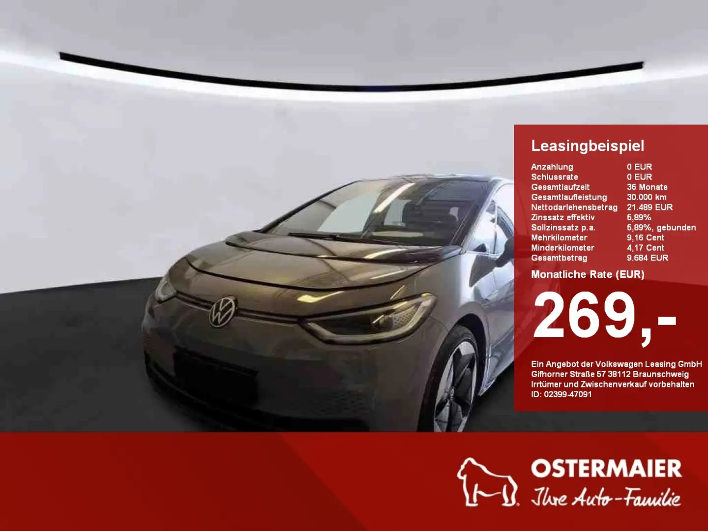 Volkswagen ID.3 PRO PERFORMANCE 204PS MATRIX.PANO.ACC.DCC.HuD.WÄRM Gris - 1